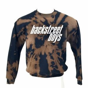 BACKSTREET BOYS Band Pop Rock Band Rap Acid Washed Pullover Crewneck Sweatshirt